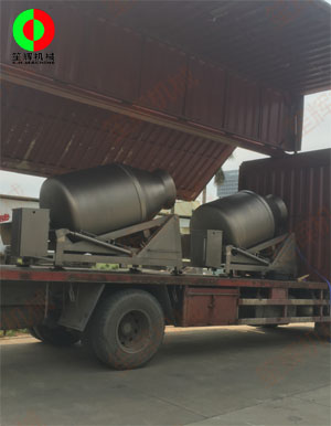 兩臺大型真空滾揉機專車送往大灣區某肉食品加工配送中心！