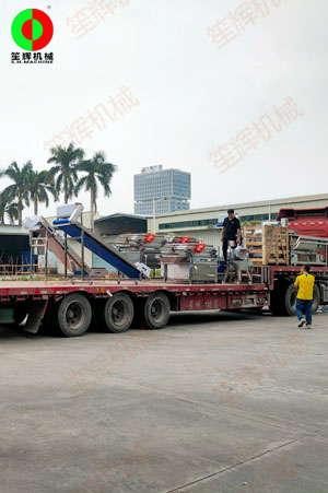 江西葉小姐凈菜加工及根莖加工生產(chǎn)線裝車按時(shí)交付客戶！